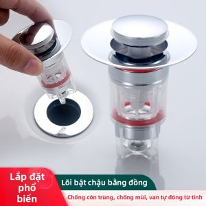 HUIYANGXU | Nắp Chặn Nước Có Lò Xo Chống Hôi Cho Bồn Rửa