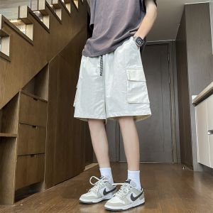 American Style Workwear Shorts Mens Summer Thin Fashion Loose Casual Straight Leg Five-Quarter Mid-Waist Pants