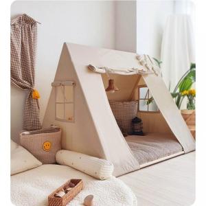 YUEMUXUAN | Indoor Childrens Play Tent Triangle Indian Style Wooden Frame Thick Fabric