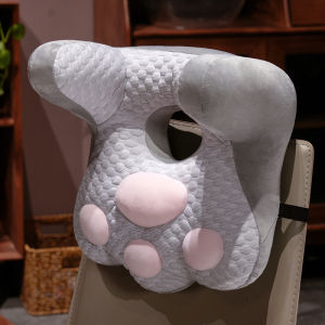 Modern Simple Ice Bean Neck Pillow Office Nap Time Chair Backrest Pillow Sleep on Back Car Use Cushion Soft PP Cotton Filling