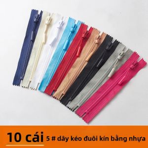 10 Chiếc Nhựa Dây Kéo Túi Túi Nhiều Màu Thân Thiện Với Môi Trường Ngắn Dây Kéo Cho May Túi Xách Đệm 5 # 15cm-25cm