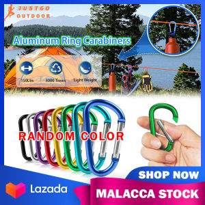Aluminum Carabiner D-Ring Climbing Keyring Snap Professional Outdoor Camping Locking Hook Buckle Sports Water Bottle Earphone Safety Snap Key Buckle | JUSTGOOUTDOOR