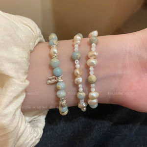 Natural Freshwater Pearl Bracelet Womens New Double Circle Stack Wearing Small Audience Hand Bracelet Exquisite Multi Layer Bead Hand Jewelry