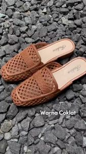 OKAIDO Sandal Mules Wanita Cewek Perempuan Gaya Fashion Korea Style Bahan Jelly Kekinian Nyaman