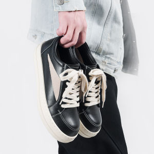 American Style Mens Shoes Increased Versatile German Training Shoes Thick Bottom New Breathable Cleanfit Dark Style Casual Skate Shoes Trendy