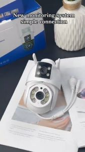 V380 Pro Dual Lens Security IP CCTV Camera Wireless Outdoor waterproof HD 1080P  Full Color Night Vision CCTV 360 Panoramic Wifi Smart Net Camera Connect to Cellphone 2-way Voice CCTV