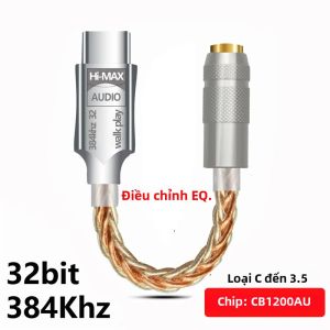 HiFi DAC Bộ Khuếch Đại Tai Nghe Với Loại C Đến 3.5 Mm USB C Bộ Giải Mã Âm Thanh CB1200AU Chip Card Âm Thanh Cho Android Di Động Giao Diện Âm Thanh
