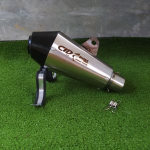 Knalpot CLD SHARK inlet 38-50mm Saringan full (Selincer only)