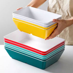 Thickened Double Color Melamine Rectangular Cold Dish Plate: A Commercial Charcuterie Display & Chinese Style Banquet Dinnerware