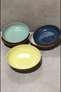 Muraditohome Premium Two-Tone Ceramic Pasta Bowl 8.5x1.75 inches