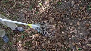 Adjustable leaf rake garden lawn rake heavy duty leaf rake head extendable yard gardening camping rake