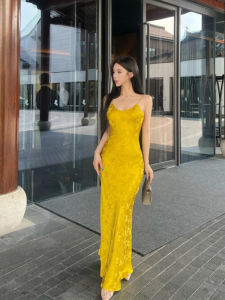 Đầm Dài Cổ Chữ V Thêu Kiểu Pháp Cổ Điển SYJ Váy Dài Ôm Eo Thanh Lịch Cho Phụ Nữ Ngoại Cỡ Mùa Hè 2024 Đầm Không Tay