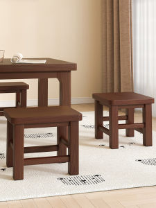 Stool รูปทรงสี่เหลี่ยม ทรงเรขาคณิต ไม้แท้ ขนาดเล็ก สไตล์โมเดิร์น สำหรับใช้ในบ้าน สำหรับรองเท้า สำหรับเด็ก สไตล์ยุโรป ชานชาลา รองเท้า