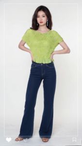 Áo thun nữ chất lụa dập ren tua thanh lịch