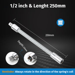 1/4 3/8 1/2 Driver Extension Rod Metal Shaft Conversion Head Ratchet Wrench Socket Extension Bar 45#steel Square Interface