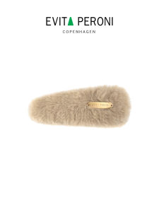 Evita Peroni Original Design Womens Plush Hair Clip Fashionable Side Hair Clip Metal Clamp Rabbit Fur Simulation Trendy Hair Accessory