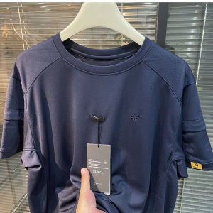 Army Curl Style 3D Cutting! Summer round Neck Short Sleeves T-shirt Outdoor Hiking Hiking Men and Women Same Style Quick Drying Clothes Tide