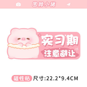 Little Fairy Novice on the Road Car Stickers for Beginner Driver Reflective Internship Decorative Logo Cartoon Car Decoration Magnetic Car Stickers