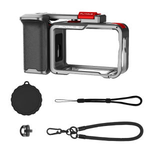 For DJI Action 6 Grip Metal Cage Photography Handle for DJI Osmo Action 6 Accessory Xplorer Grip Aluminum Alloy Protective Case