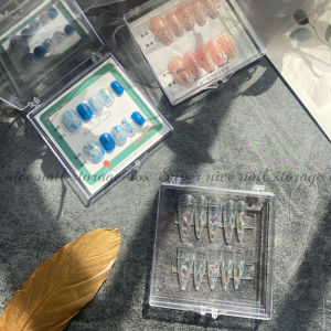 Wear Nail High-End Packaging Box Custom Storage Cardboard for Nail Beauty Finished Product Display High Transparent Rectangular Box