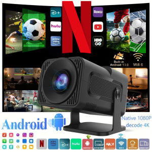 DEYSINN 4K Android 13 Projector Native 1080P 390ANSI HY320 Dual Wifi6 BT5.0 1920*1080P Cinema portable Projetor upgrated HY300