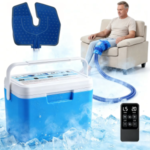 Portable Cold Therapy Machine Electric Circulating Ice Water Knee Cooler Cold Compression Recovery System with Adjustable Timer