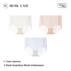 BE | Ice Silk Invisible Underwear Female Thin Mid Waist Shaping Antibacterial