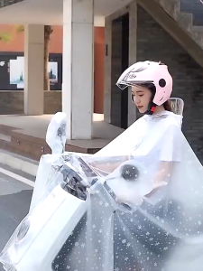 Sale Sập Sàn LazMall Áo Mưa Đi Toàn Thân Áo Mưa Bông Tuyết (2 Đầu) – Vải EVA Dày Chống Thấm Thiết Kế Cánh Dơi Che Kính Đi Mưa An Toàn hàng mới 2025