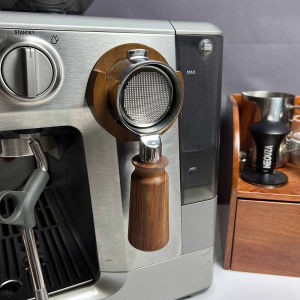 NEOUZA Coffee Portafilter Wall Rack Holder Wooden Espresso Accessories Wall Mount Hanger for 51/54mm Easy to Install