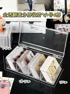 Large Capacity Acrylic Card Storage Box Self-Printing Business Card Holder Transparent Pony Princess Organizer Box