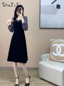 Váy Dài Tay Mùa Xuân 2025 Của Thương Hiệu Luxe Dành Cho Nữ Cỡ Lớn Váy Hai Mảnh Kiểu Pháp Thanh Lịch Váy Bó Sát Váy Công Sở