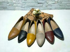 Sepatu flat wanita kulit papirut garut