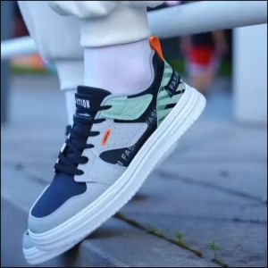 Keeping Sepatu Pria Sneakers Cowok Sekolah Sepatu Jalan Keren Kekinian Hitam Casual KSR138