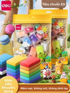 deli | Bộ Đất Sét Nhào Mô Hình Siêu Nhẹ Không Dính Không Mùi 24 Màu