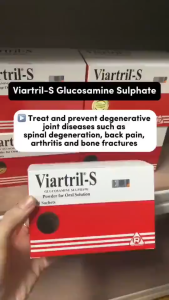 【READY STOCK】Viartril-S 1500mg Glucosamine Sulphate Oral Powder Sachets Joint Cartilage Support Supplement Maintain Joint Mobility 30 Sachets