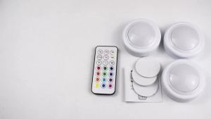 Đèn LED RGB Điều Chỉnh Độ Sáng Lắp Dưới Tủ Điều Khiển Từ Xa Sử Dụng Pin Đèn Ngủ Cho Tủ Quần Áo Phòng Tắm Điện Áp 5V