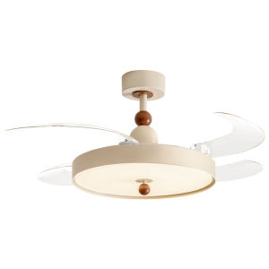 FANCY LAMP CLUB | Eye-Protective Modern Cream Style Fan Light with Hidden Blades