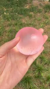 Pink Maltose Squishy Toys Mochi Anti Stress Sensory Fidget Toy Soft Simulated Transparent Maltose Slow-rebound Decompression Toy