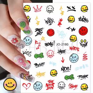 1 Lembar / Pak Stiker Kuku Foil Transfer Air Motif Matahari / Awan /Bulan Untuk Nail Art