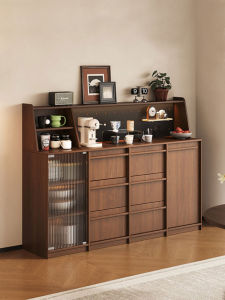 Retro Style Wall-mounted Storage Cabinet With Glass Doors