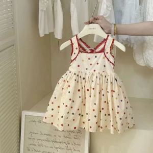 Cute Polka Dot Sleeveless Dress