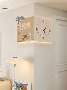CTYLIGHTZ | Cream Style Electronic Wall Clock Corner Mount
