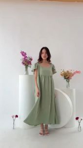 Daster Crinkle Claudy Long | Daster Summer Ruffle Crinkle Airflow Kekinian Viral