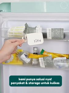 Tempat Sekat Kulkas Storage Organizer Kantong Jaring Serbaguna Partisi Pembatas Penyekat Laci Dapur