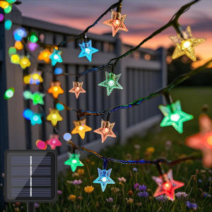 LED Star Fairy Solar Lamp Power LED String Fairy Lights Solar Garlands Garden Christmas Wedding Decor for Outdoor