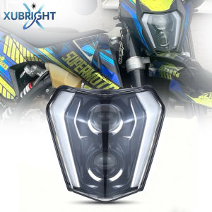 Đèn Pha LED Xe Máy Cho KTM EXC XCW XCF 125-530 Chùm Cao Thấp & Đèn Chạy Ban Ngày DRL Phụ Kiện Motocross Enduro