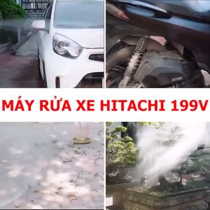 Máy rửa xe cầm tay dùng pin Hitachi 199V Áp lực mạnh mẽ pin sạc bền bỉ Đa chức năng dễ sử dụng 3 chế độ phun rửa Chuyên sử dụng vệ sinh ô tô xe máy vật Dụng Gia Đình Máy rửa xe mini áp lực cao