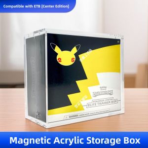 Acrylic Pokemon PTCG 25th Anniversary Celebration Strong Magnetic Protection Box Original ETB Box Collectible Game Accessory