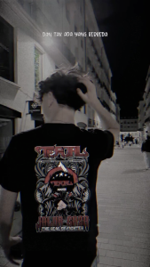 Kaos PSHT Terjal Terate Jalanan Jalur Gaza Hitam Premium Bahan Adem Sablon Kuat