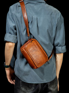 Mantime | Retro Real Leather Small Crossbody Bag
